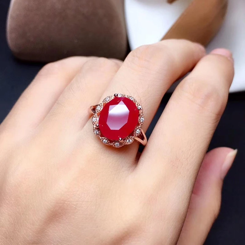 

Лучший подарок: кольцо с натуральным рубином, женское кольцо из серебра 925 пробы, роскошные регулируемые кольца для женщин, ювелирные изделия из настоящего золота 14 карат.