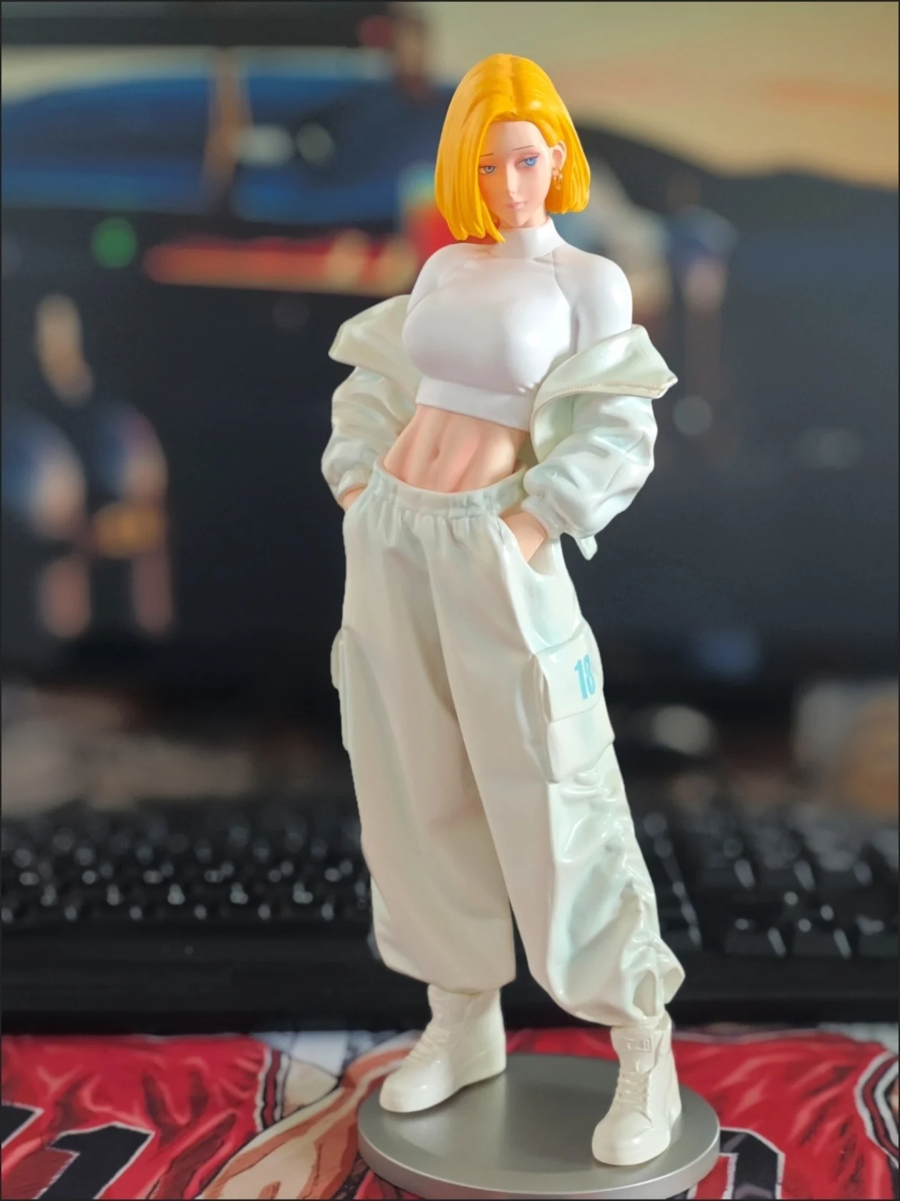

New Dragon Ball Z Dbz Figure Android 18 Lazuli Anime Girl Pvc 27cm Action Figure Toy Statue Adult Collectible Model Doll Gift