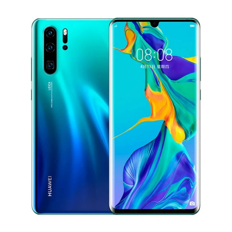 الإصدار الأصلي CN هاتف Huawei P30 Pro الذكي أندرويد 6.47 بوصة 128 جيجابايت/512 جيجابايت 40 ميجابكسل كاميرا متجر جوجل بلاي الهواتف المحمولة المستخدمة