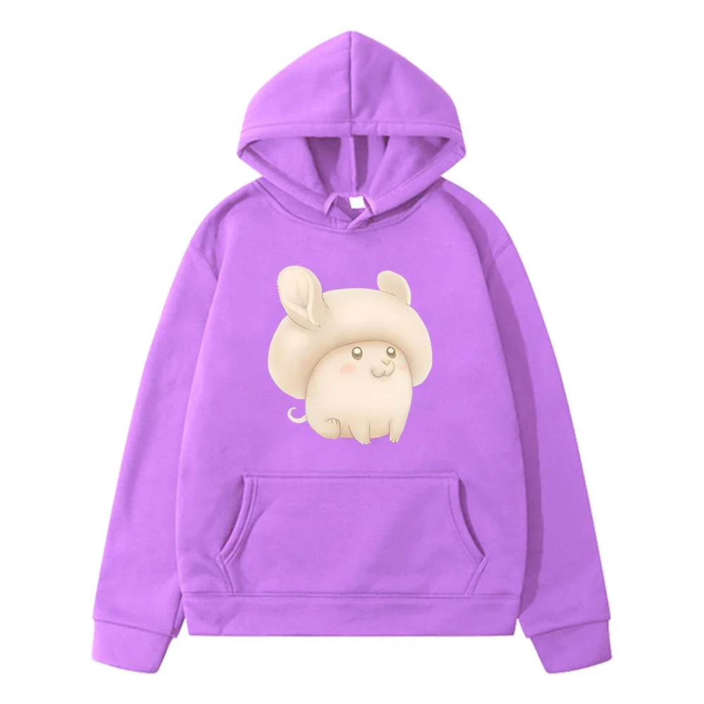 Vegetable Fairy Mushroom Mouse Hoodies Cartoon Print Kawaii Children Sweatshirt with Hooded Long Sleeve Cute Boys/Girls Pullover