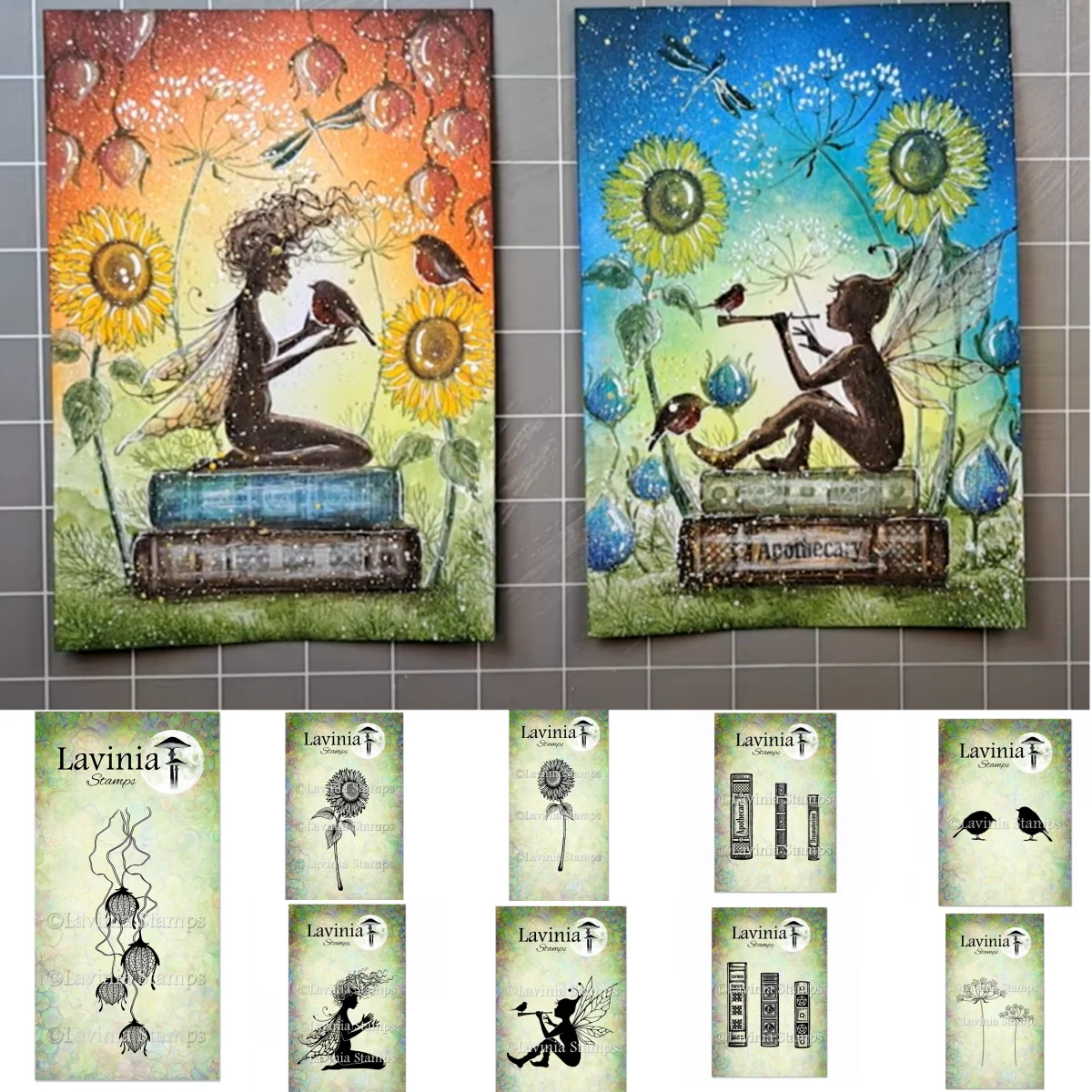 

Sunflower Pixie Lanterns Flower Fairy Handbook Sky Clear Stamps DIY Scrapbook Embossed Handcraft Paper Album Craft Template
