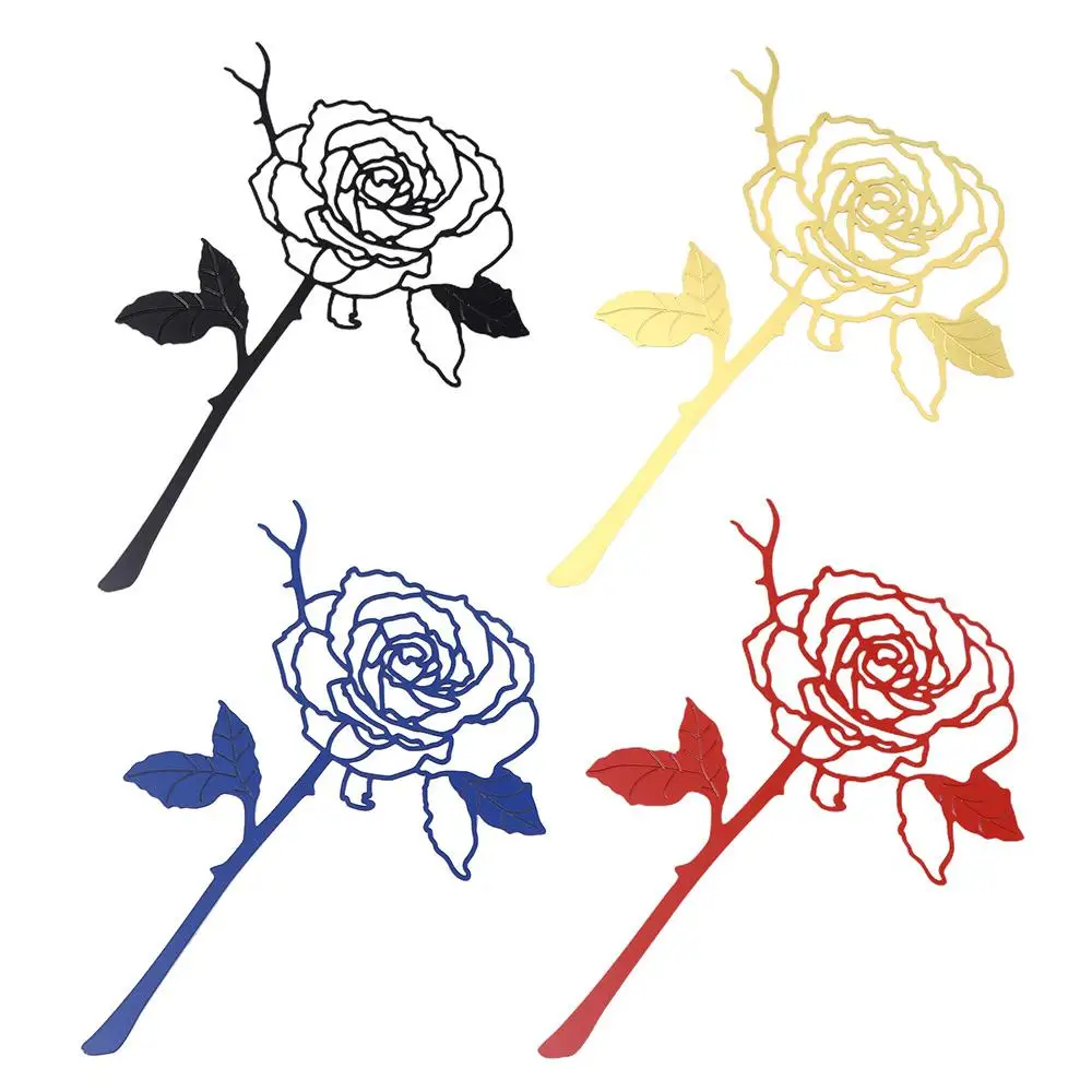 

Gold Rose Metal Bookmark for Book Paper Creative Items Lovely Korean Stationery Gift