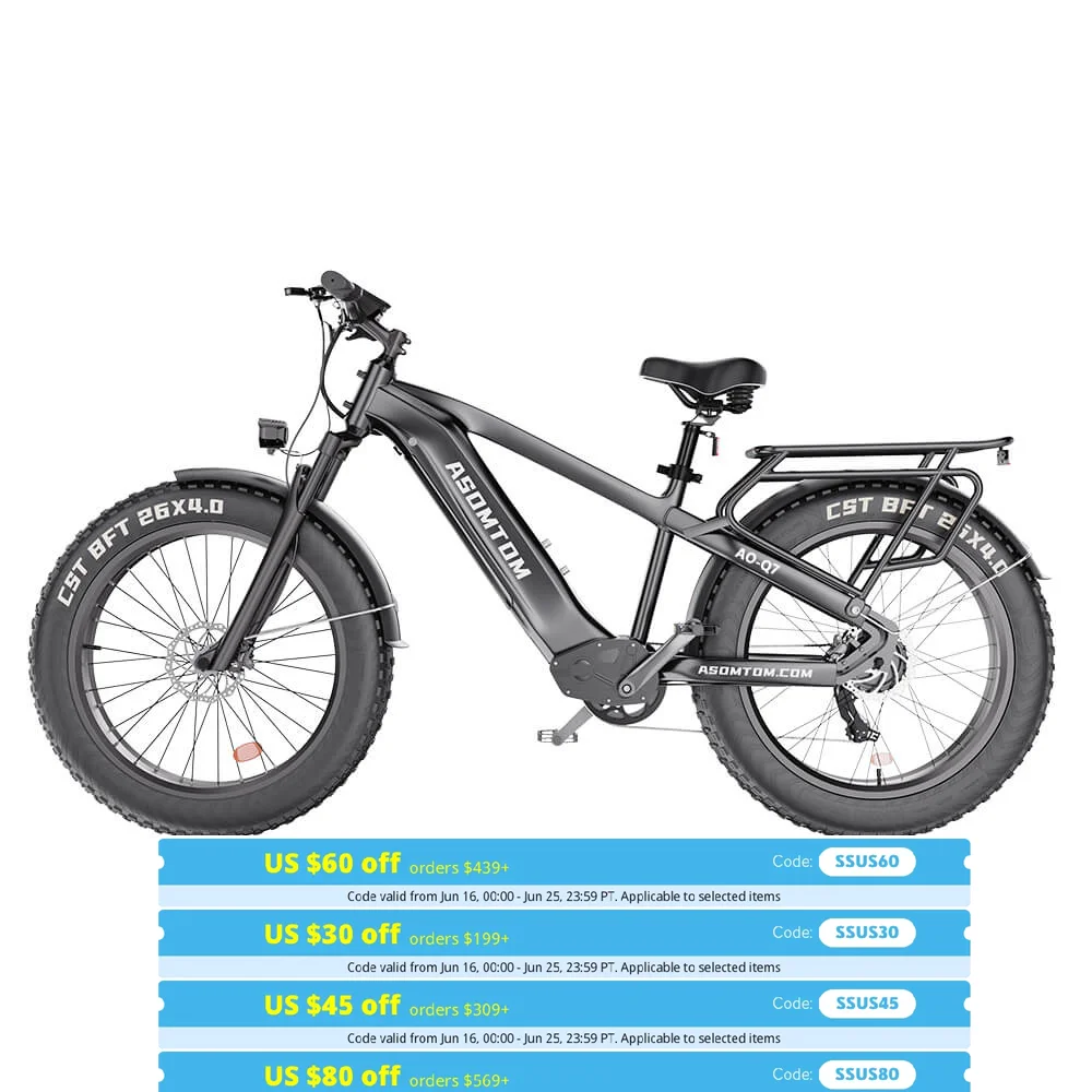 

ASOMTOM Q7 26" All-Terrain Electric Bike 750W Motor 48V 15Ah Battery