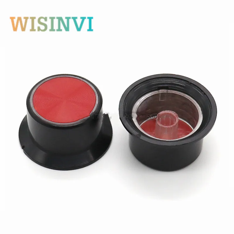 2pcs 35*18.5MM plastic light transmission knob Flower Shaped potentiometer Knob cap Amplifier Audio Volume knob Inner Hole 6MM