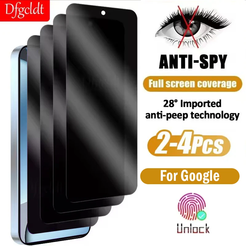 

2-4Pcs Anti-peep Privacy Screen Protector For Google Pixel 10 9 Pro XL 10Pro 9Pro Unlock Anti-spy Tempered Glass Protective Film