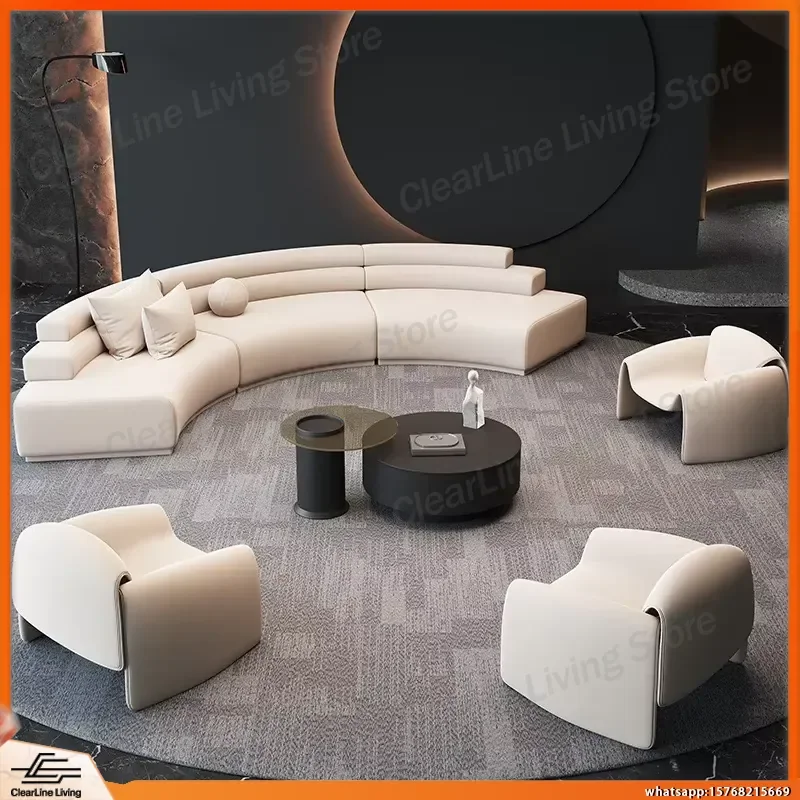 C Shaped Living Room Sofa Set Modern Luxury Sectional Couch for Small Spaces Home Office Apartment Minimalist Design