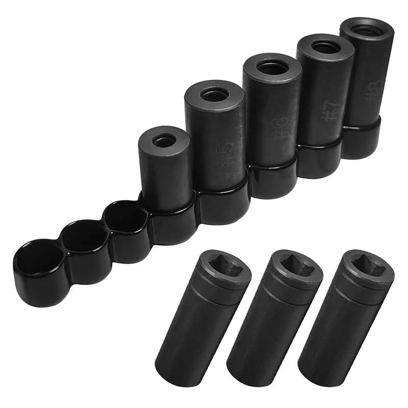 ABVA-70500 Tap Socket Set 8 Piece 8Pcs Tap Socket Set Faucet Repair And Maintenance For Areas Where T-Handles Not Fit