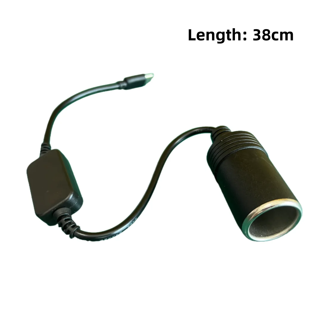 1 шт., 5 В, 2 А, USB Type-C, штекер до 12 В, розетка прикуривателя, разъем Power-Taking для автомобильных электронных аксессуаров