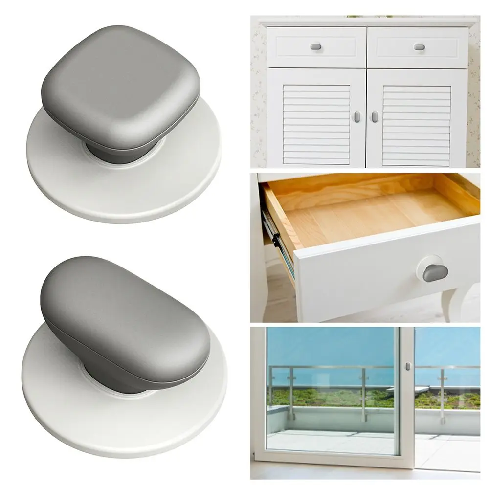 

Easy to Install ABS Drawer Knobs Self-adhesive Furniture Hardware Cabinet Drawer Knob Square Shape Cabinet Drawer Handle Bedroom