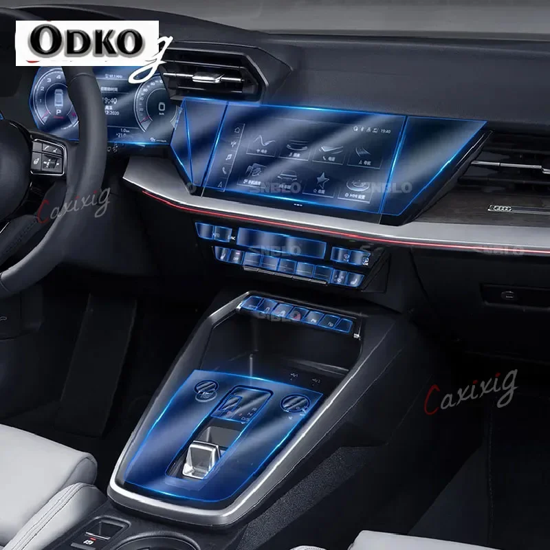

For Audi A3 8Y 2021-2023 Car Interior Center console Transparent TPU Protective film Anti-scratch Repair film Accessorie Refit