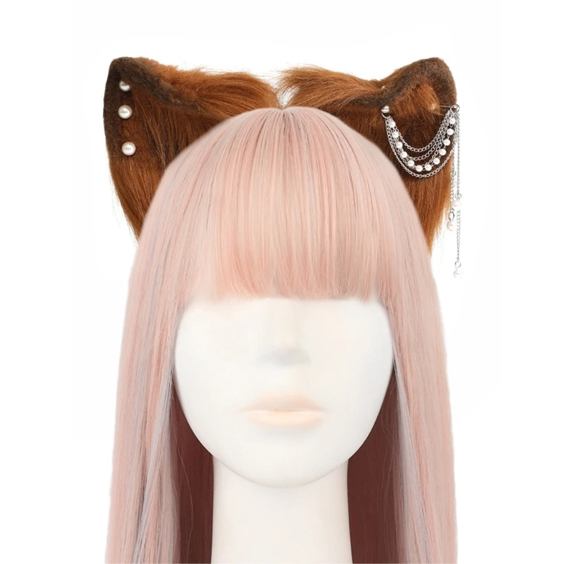 고양이 귀 머리띠 할로윈 Hairbands 플러시 머리 후프 머리띠 코스프레 파티 헤어 액세서리 파티 Dropship