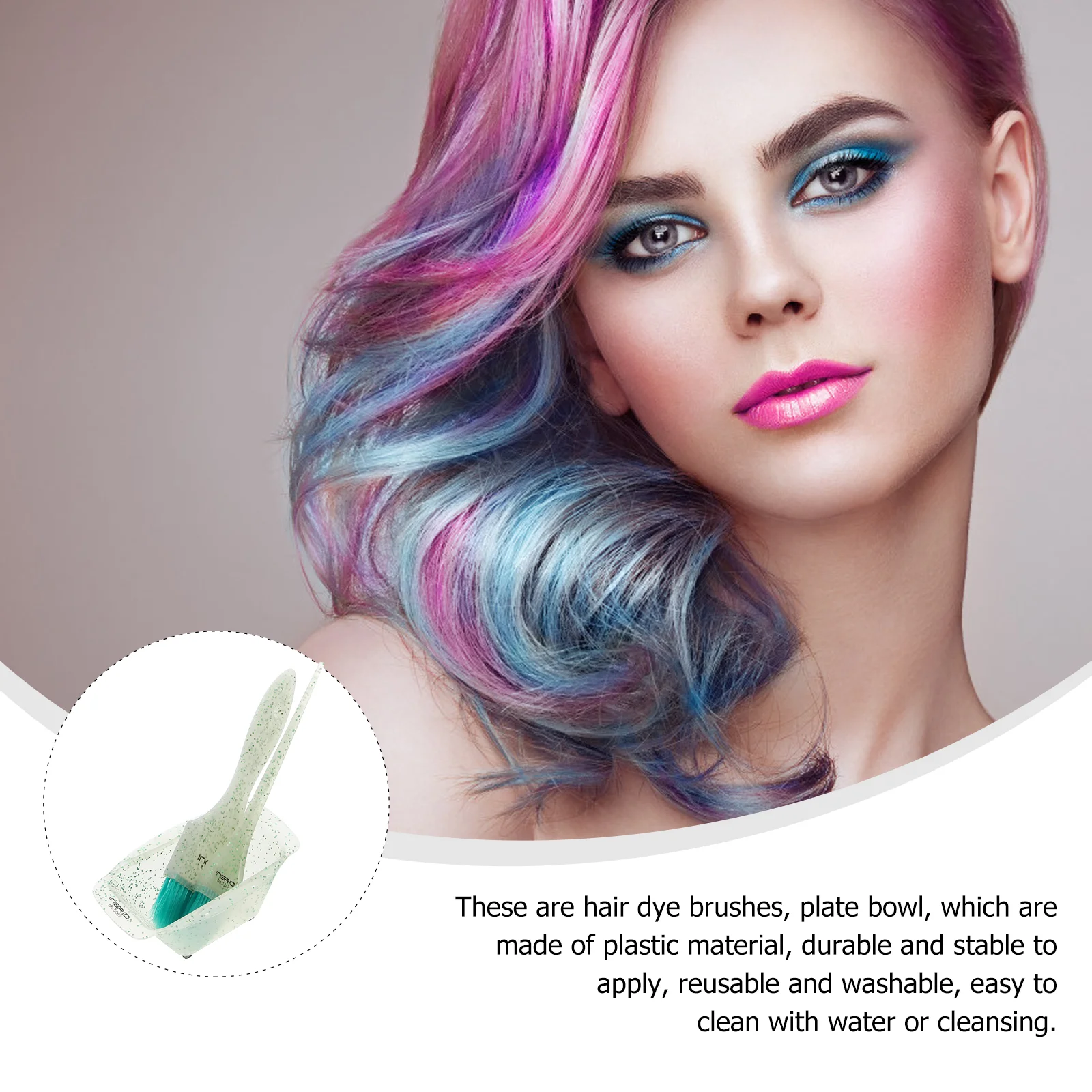 5 Pcs Hair Coloring Tools for Highlighting Dyeing Toner Gloss Mixing Bowl Suite - Image 6