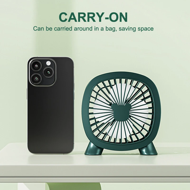 Ventilatore USB da tavolo Mini ventilatore portatile per sala da campeggio Home Office Car Ventilatori elettrici wireless ricaricabili silenziosi per esterni estivi