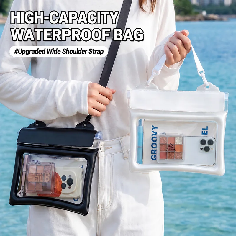 Large Capacity Waterproof Phone Bag 4-Layer Sealed Floating Airbag Edge with Adjustable Strap for Rafting Swimming Water Sports view 3
