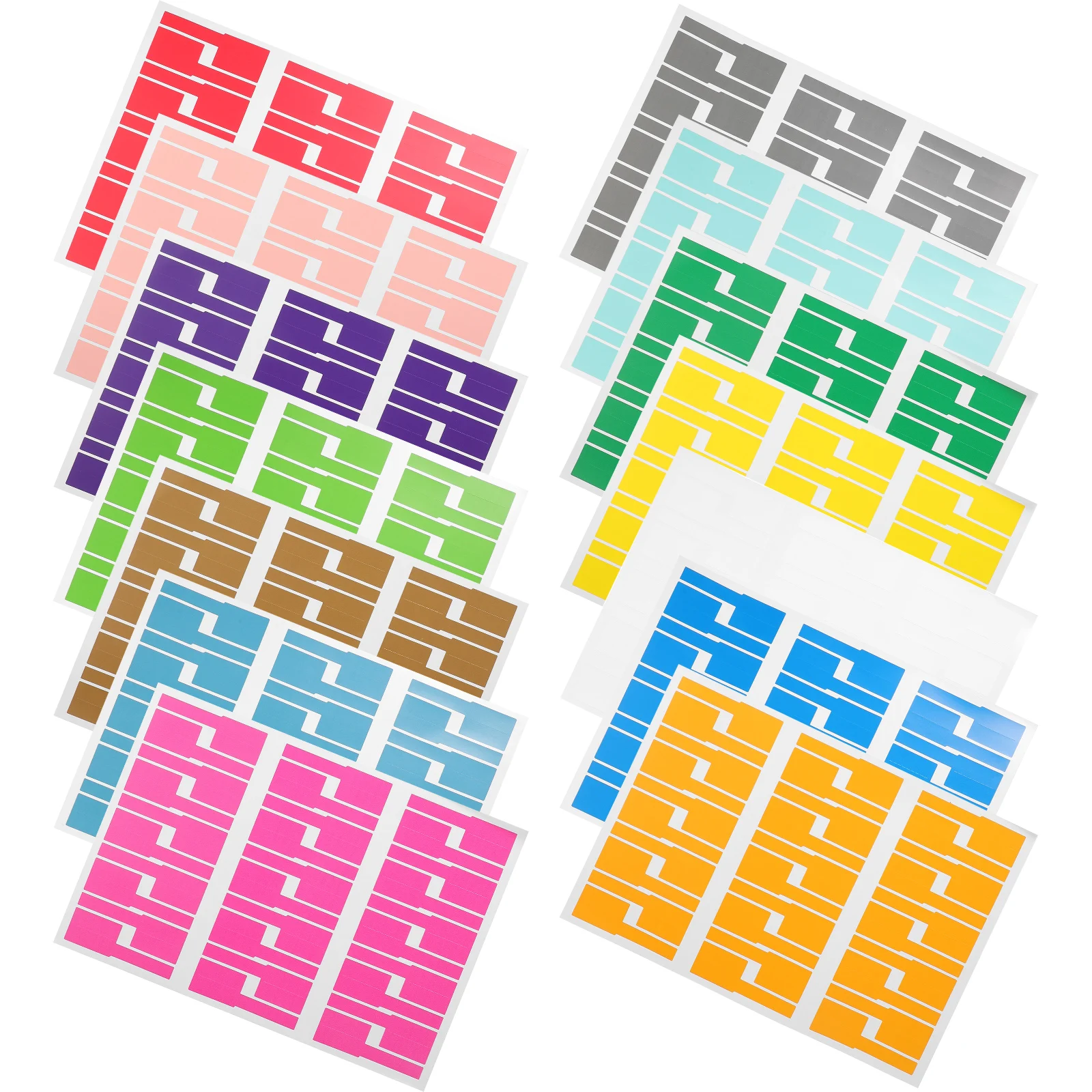 

14 Sheets 420 Labels Colored Sticker Paper Cable Tags Wire Labels for Management Electrical Cords Organization