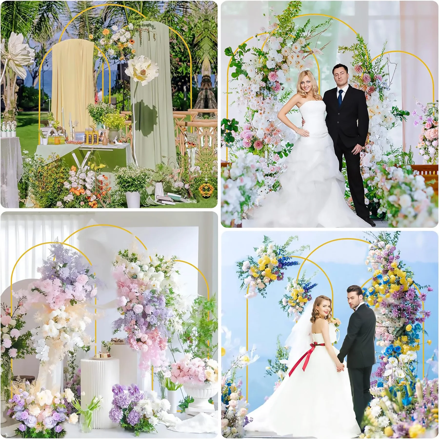 إطار قوسي ذهبي لحفلات الزفاف،  - مراجعة Backdrop Stand Kit وسعره