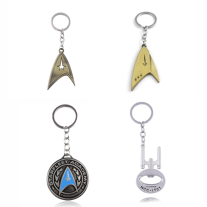 Star The Trek Starfleet Command Division Keychains Command Prop Replica Metal Movie Fashion Jewerly Fans Collections