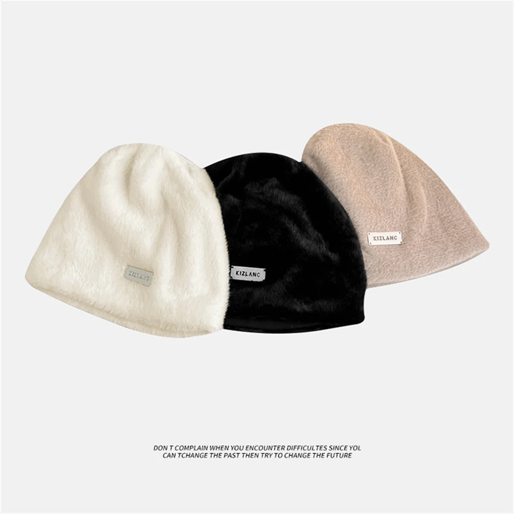 Women Winter Hat Real Rabbit Fur Winter Hats For Women Fashion Warm Beanie Hats Women Solid Adult Cover Head Cap