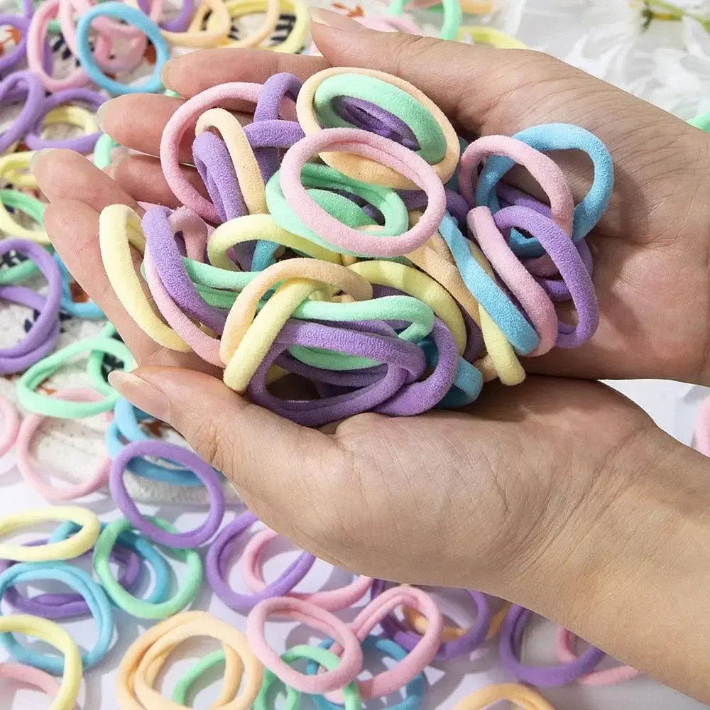 200 Stück Haarschmuck für Frauen und Mädchen, einfache Haarbänder, Haarseile, Haargummis, einfache und modische Nylon-Haargummis – Detail 6