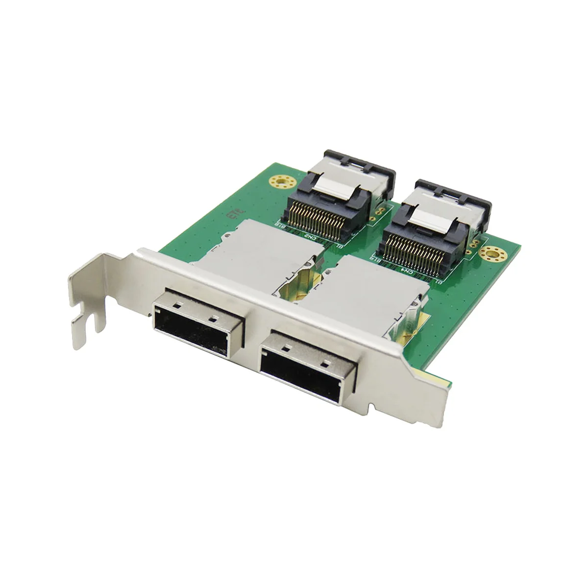 

Dual Ports Mini SAS Internal SFF-8087 to External HD SFF-8088 Sas26P PCI SAS Adapter Card