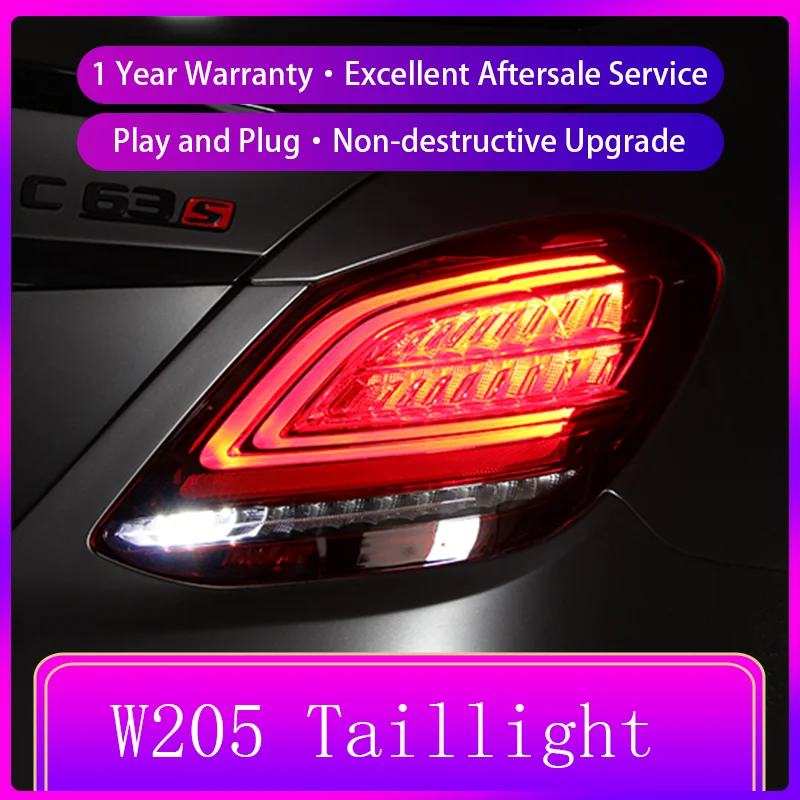 Задний фонарь для Benz W205 C180 C200 C260 C300 2015-2021, 2 шт.