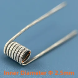 2,5mm mtl verschmolzene Clapton-Spule ni80/a1/ss316l verdrilltes/Alien vorgefertigtes Heizdraht-Elektro schleif mittel für sxk aio/bb boro/berserker