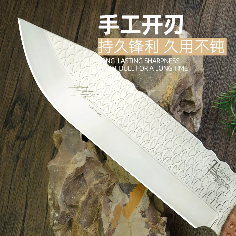 1PC outdoor high hardness straight knife, camping EDC convenient cutting knife, survival knife and hunting knife