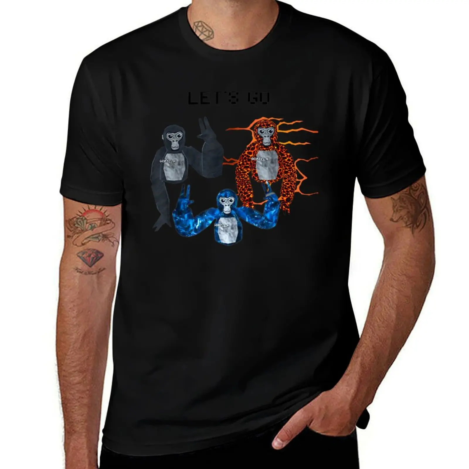 

Gorilla Tag Monke VR Gamer T-Shirt t shirts cotton 100% cotton tshirt 100% printed t shirts for man T-shirt