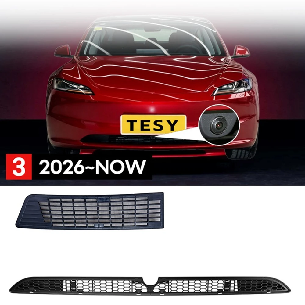 

For Tesla Model 3 Highland 2024 Lower Bumper Anti Insect Net Anti Dust Proof Inner Vent Grille Cover Insect-proof Front Cover