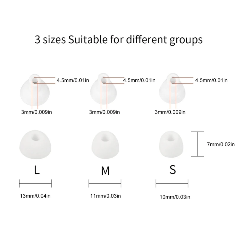 M17B Silicone Ear Tip Soft Silicone Earbud Tip Earbud Capa para Earbud Ear (a)