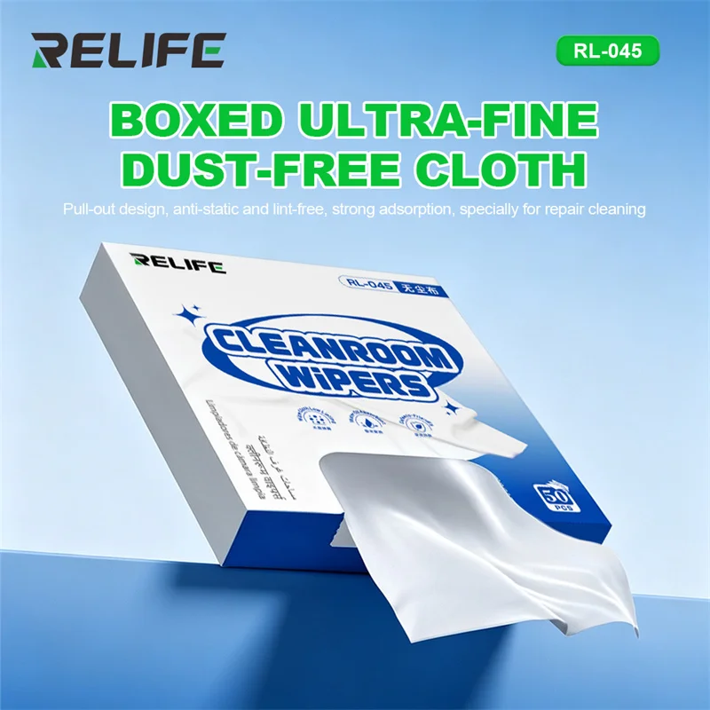 RELIFE RL-045 Soft and Clean Dust Removal  Wipers with Paper Drawing Design Vacuum Packing Water/Dust Absorption Clean Cloth