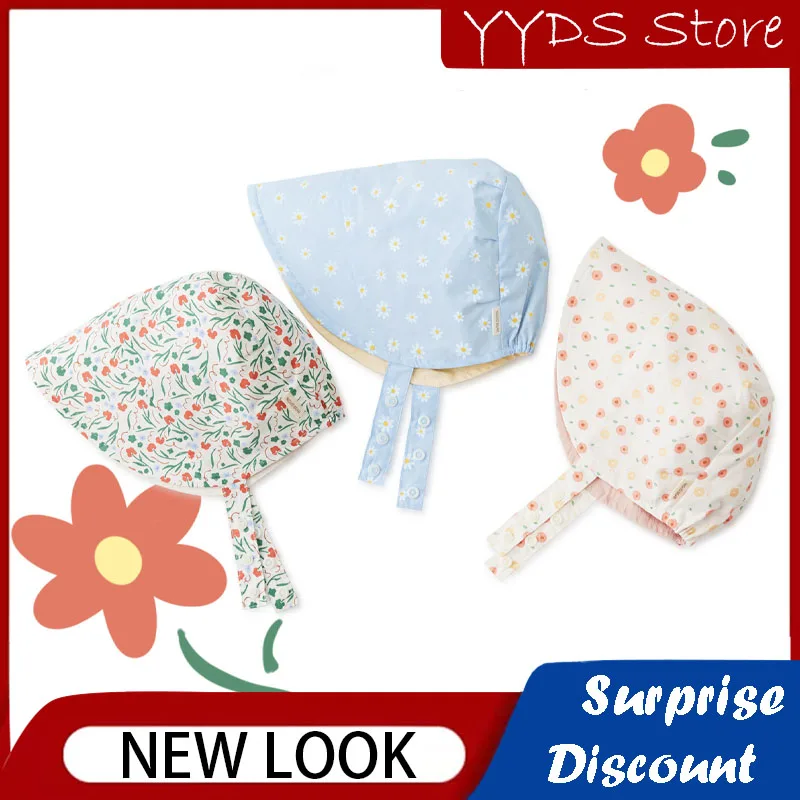 Spring and Autumn Pure Cotton Female Treasure Princess Hat Thin Section Sunshade Sun Hat Toddler Baby Palace Sun Hat