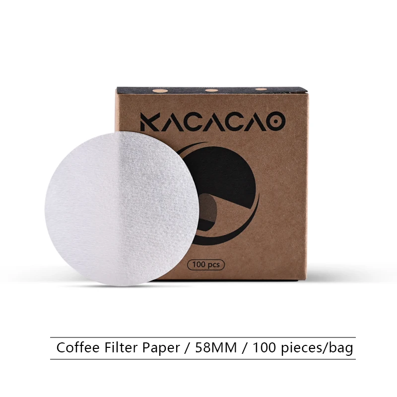 KACACAO Kaffeefilterpapier 51/53/58 mm Einweg-Sekundärwasserfilterpapiere Espresso Siebträger Zubehör Barista Tools
