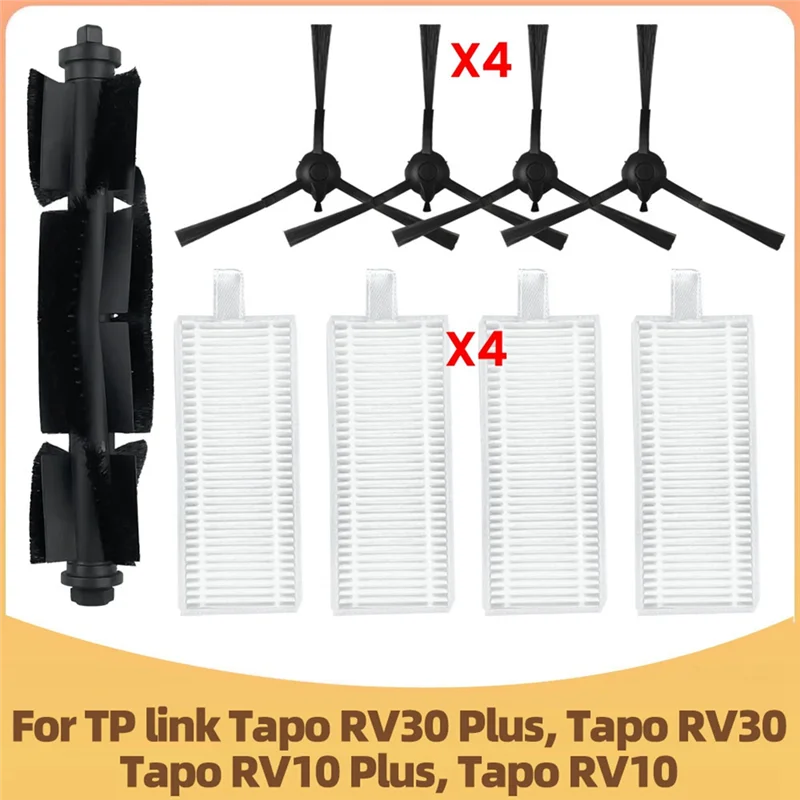 Y51A-para tp-link Tapo RV30 Plus, Tapo RV30, Tapo RV10 Plus, Tapo RV10 piezas de Robot aspirador cepillo lateral principal filtro Hepa