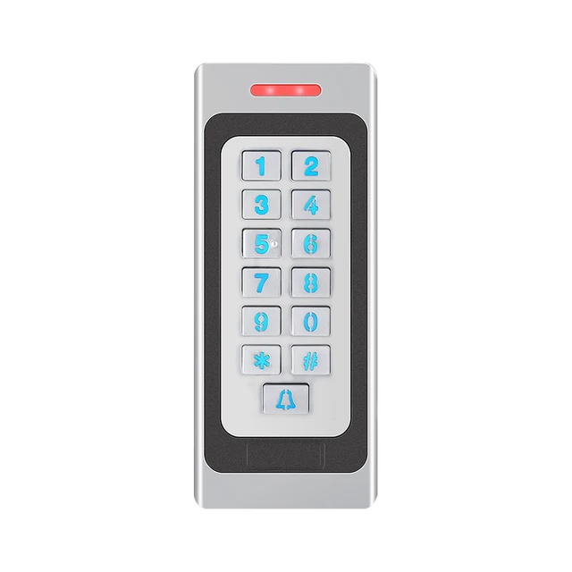Metal Access Control Keypad Standalone IP67 Waterproof for Outdoor DC 10-24V 125Khz / 13.56Mhz Rfid Card Reader Digitcode Coder 6