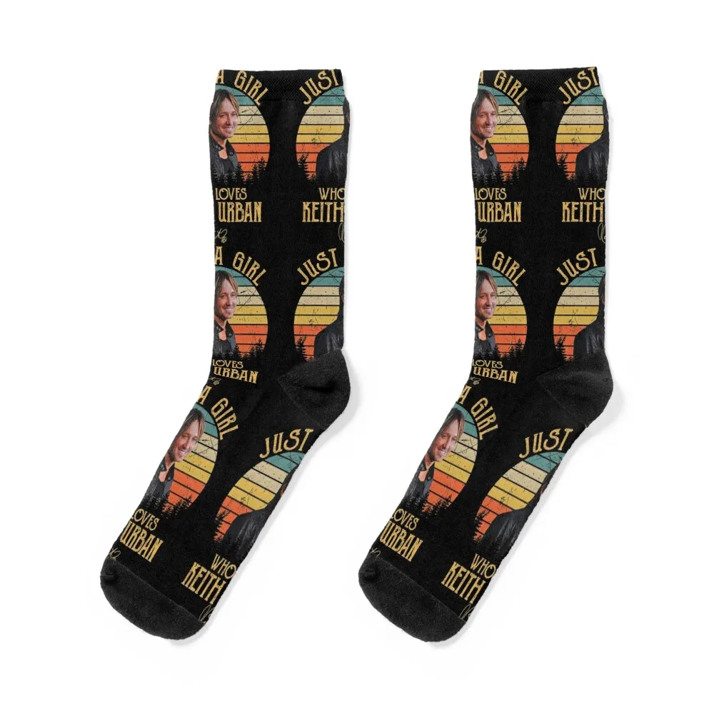 Just A Girl Who Loves Keith Art Urban Socks Running new year Designer Man Socks Women's