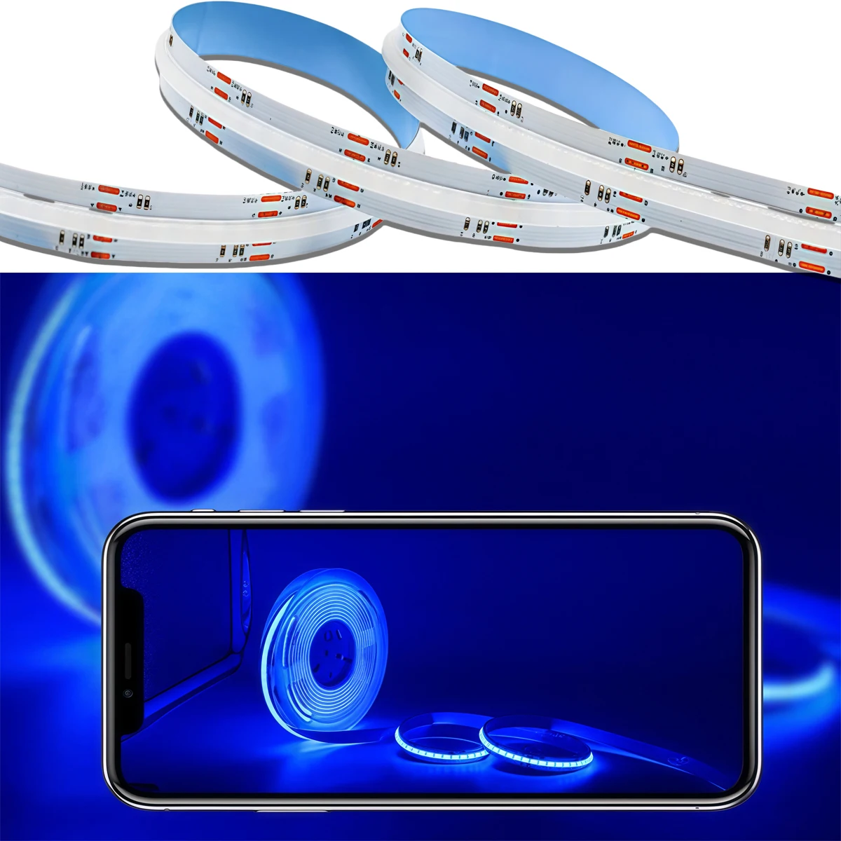 COB LED Strip - RGBCW High CRI (≥90) Lighting for Indoor, Commercial & Gaming Ambiance