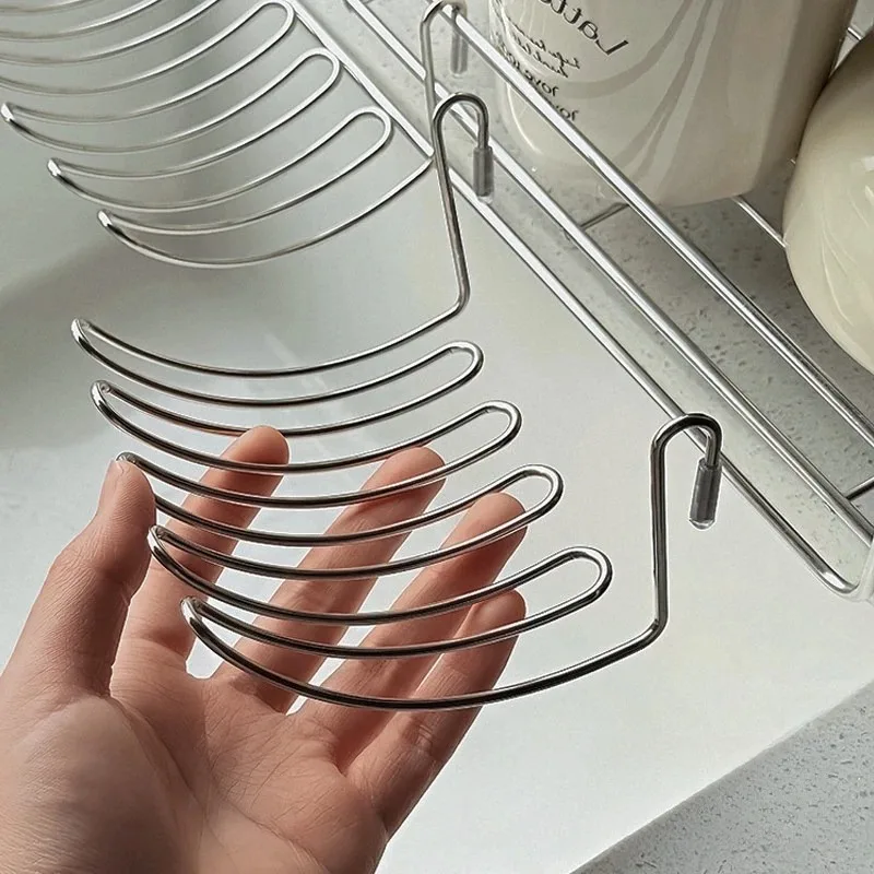 1/2pcs Stainless Steel Drain Basket Expansion Small Hanging Rack Storage Rack Storage Basket Stainless Steel Home Goodies image 2