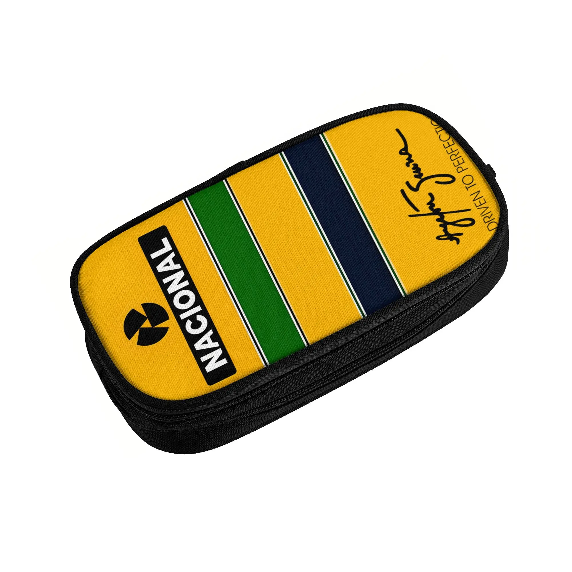 Brazilian A-Ayrtons Korean S-Sennas Racing Pencil Case for Girls Boys  Large Capacity Pen Box Bag School Supplies