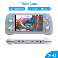 XF43 Retro Handheld Game Console Linux System 4.3 Inch IPS Full View HD Screen Portable Pocket Video Player 64GB 128GB Games