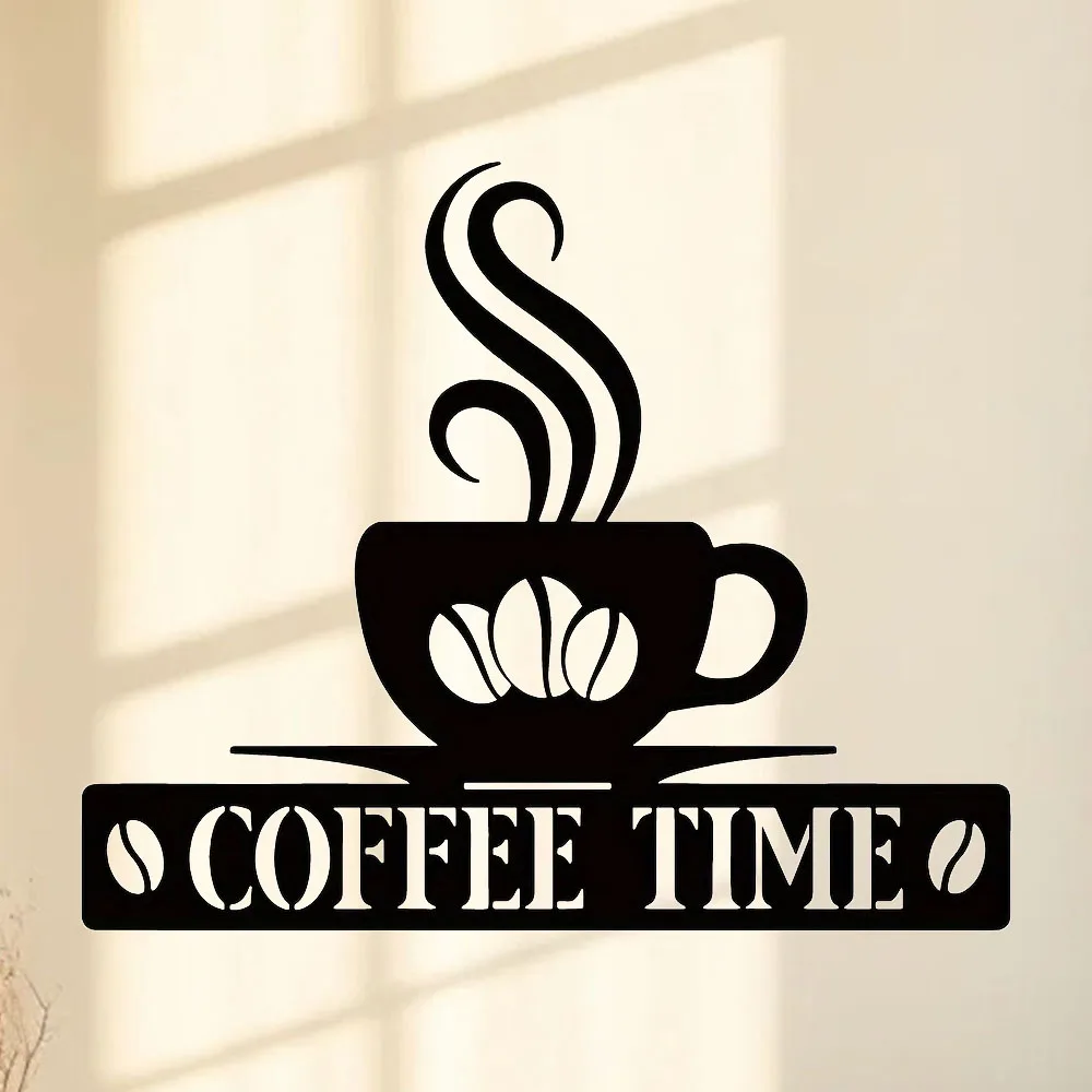 Personal isierte Kaffee-Bar-Zeichen-Metall-Wand kunst für stilvolles Kaffee dekor, Café-Einstellungen und Kaffee zeit