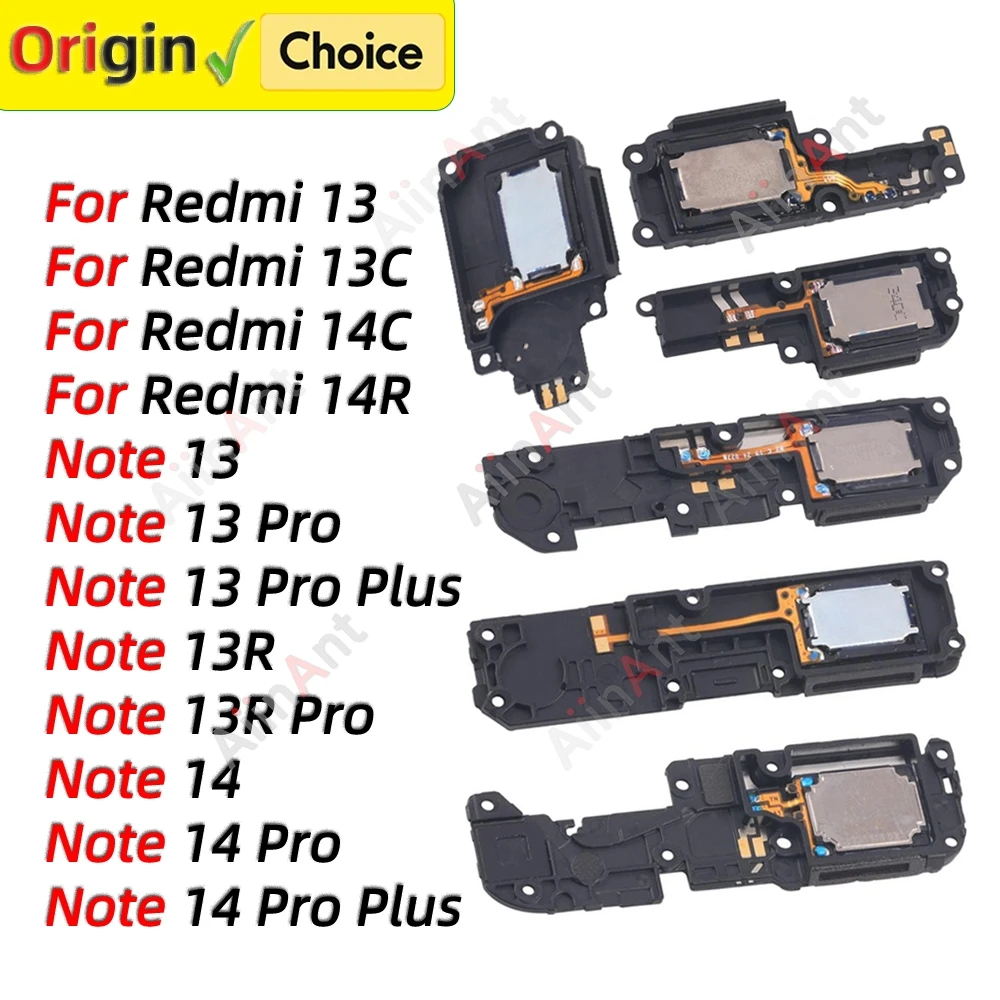 Bottom Loud Speaker Loudspeaker Sound Buzzer Ringer Flex Cable For Xiaomi Redmi Note 13 14 13C 13R 14C 14R Pro Plus 4G 5G