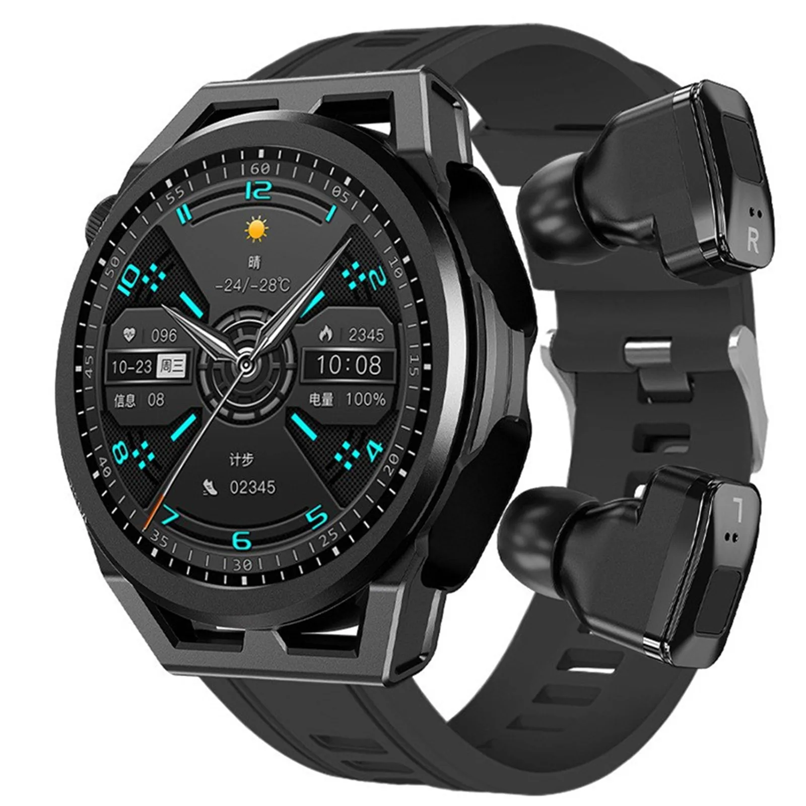 

Bluetooth Headset Smart Watch 2 in1 Mobile Call Music Player Health Monitoring Outdoor Sport Fitness Tracker 4G Memory Wristband