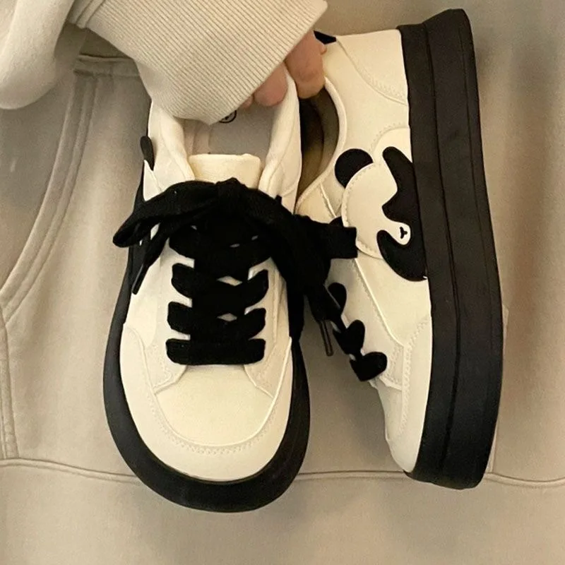 

Черно-белые кеды «Панда» для женщин: повседневные универсальные кроссовки, модные кеды для отдыха, осень 2025