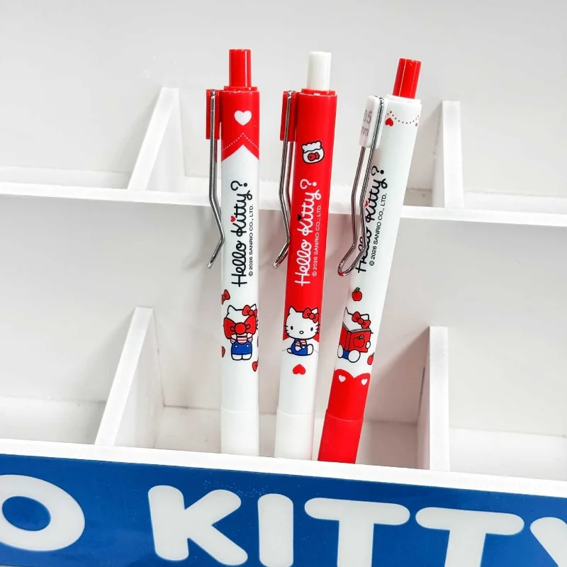 

12PCS/ лот CREATIVE SANRIO KITTY PRESS GEL PEN CUTE 0.5 мм чернильные ручки для печати подписи школьные принадлежности