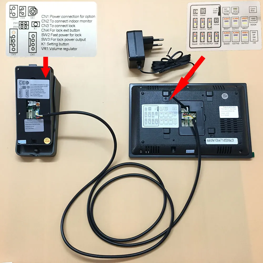 Tuya 1080P 7 Zoll Farbe Touch Screen Drahtlose WiFi Video Türklingel Smart APP Hause Intercom Kit für RFID Access control System