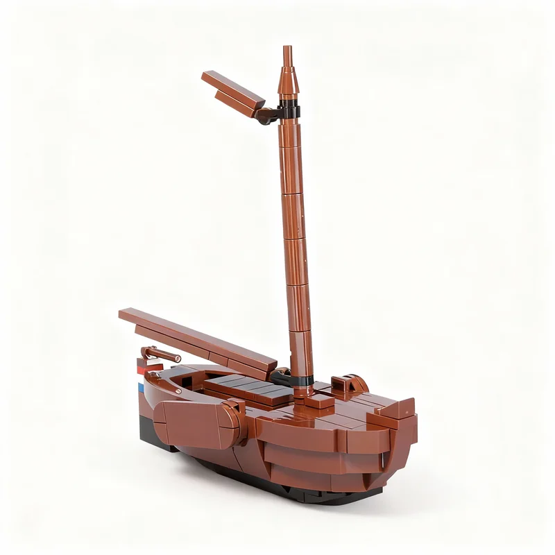 184 pièces MOC Bateau à voile en bois, modèle Trui, blocs de construction, jouet d'architecture, idée cadeau de Noël créatif, briques éducatives pour enfants
