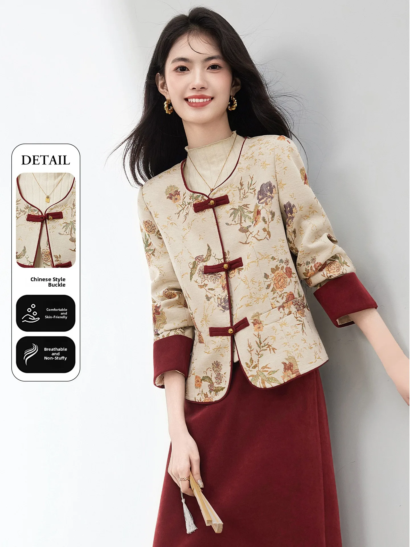 

Xinfeiyu Faion, китайское пальто Sle ort, женское повседневное высококачественное осенне-зимнее новое поступление, полиэфирное волокно с принтом