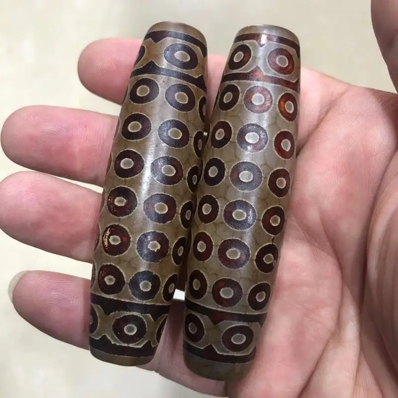 Tibetan Old Agate 58-Eye Dzi Bead, Agate DIY Jewelry Top Bead, Waist Bead, Accessory Bead, Loose Bead, Accessories Wholesale