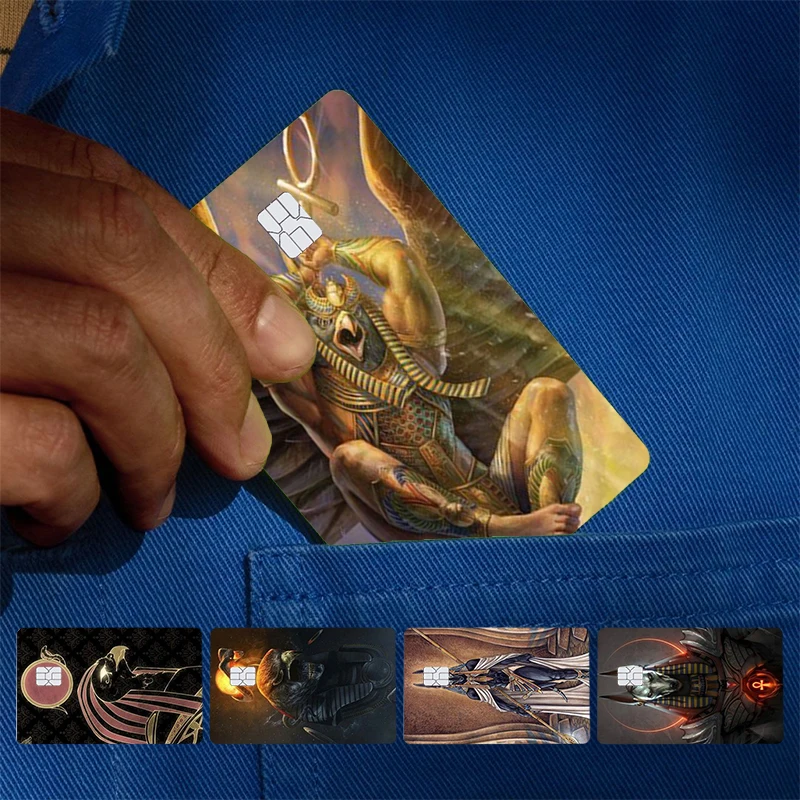 Ancient Egypt Egyptian God Horus Kemetic Heru Cover Skin Sticker For Credit Card Bank Debit Bus Card Front Side